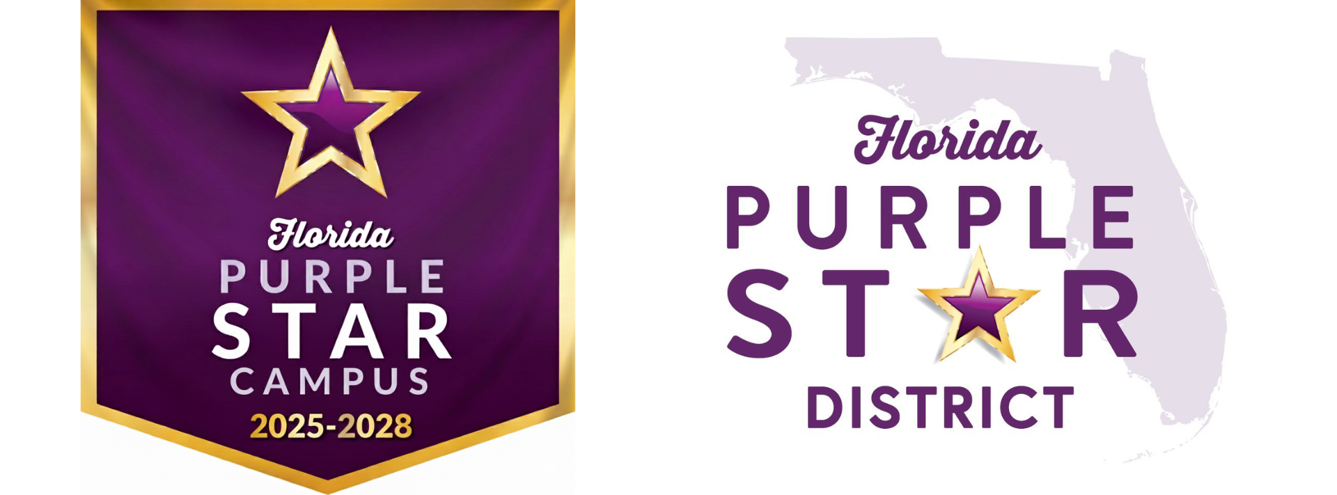 2025-2028 Purple Star Campus and District Banners